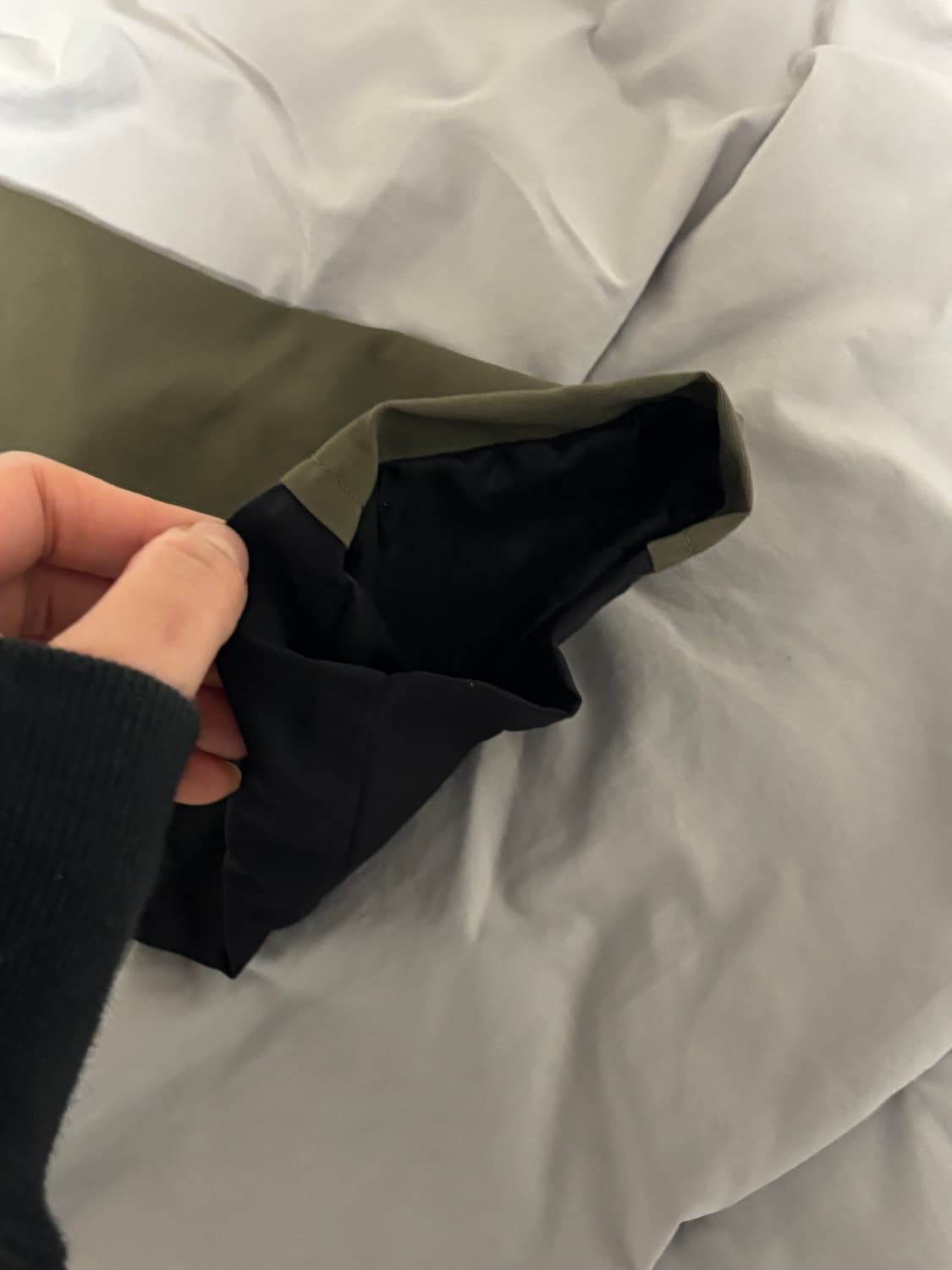 블랙업 버츠 크롭 배색 바이커 자켓 상품이미지5