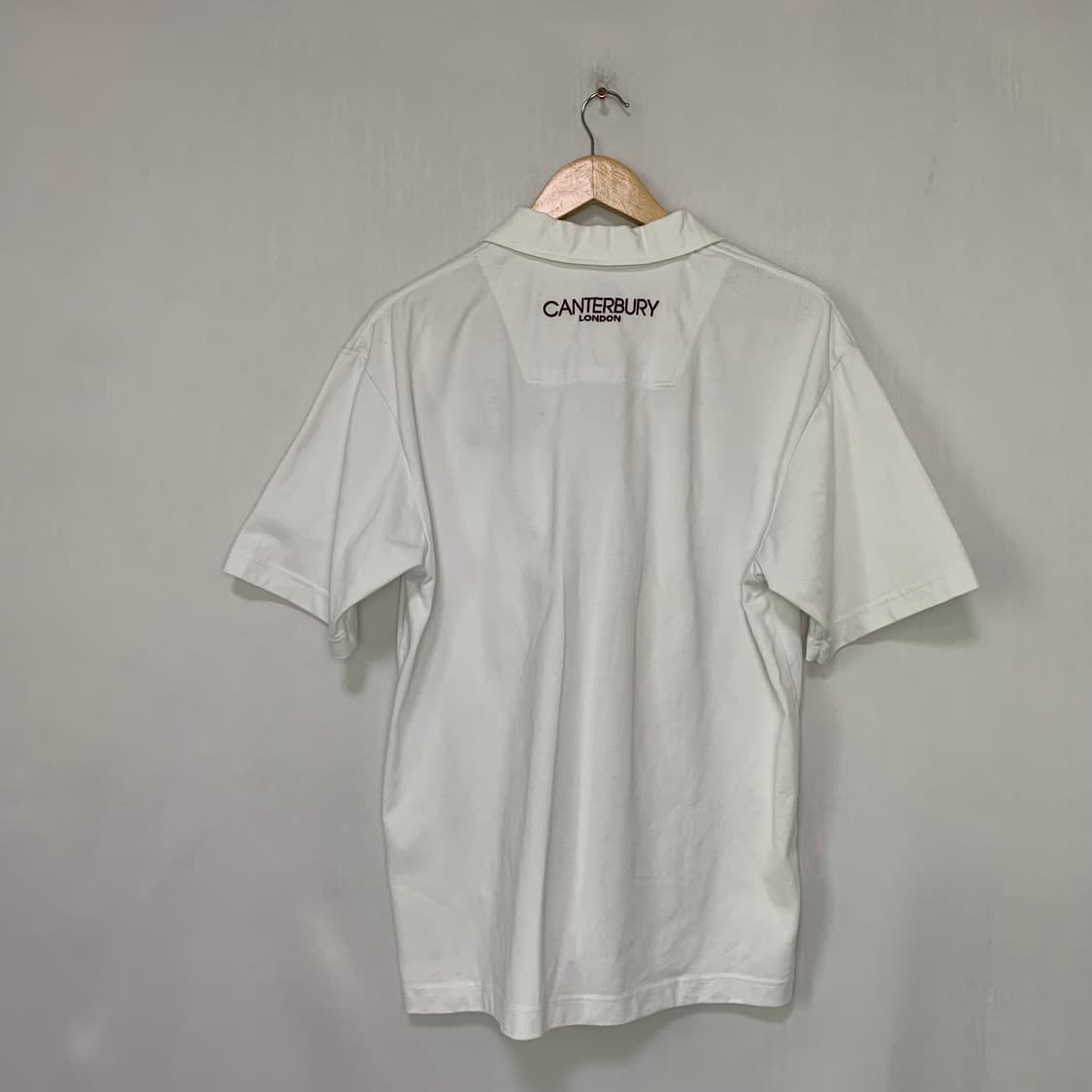 Canterbury 캔터베리 패치 반팔 카라티 화이트 폴로티 L 남녀공용 상품이미지4