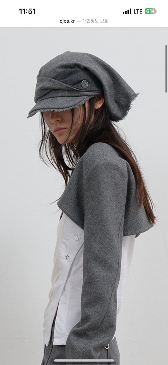 오호스 25FW Scarf Veil Wool Cap 상품이미지2