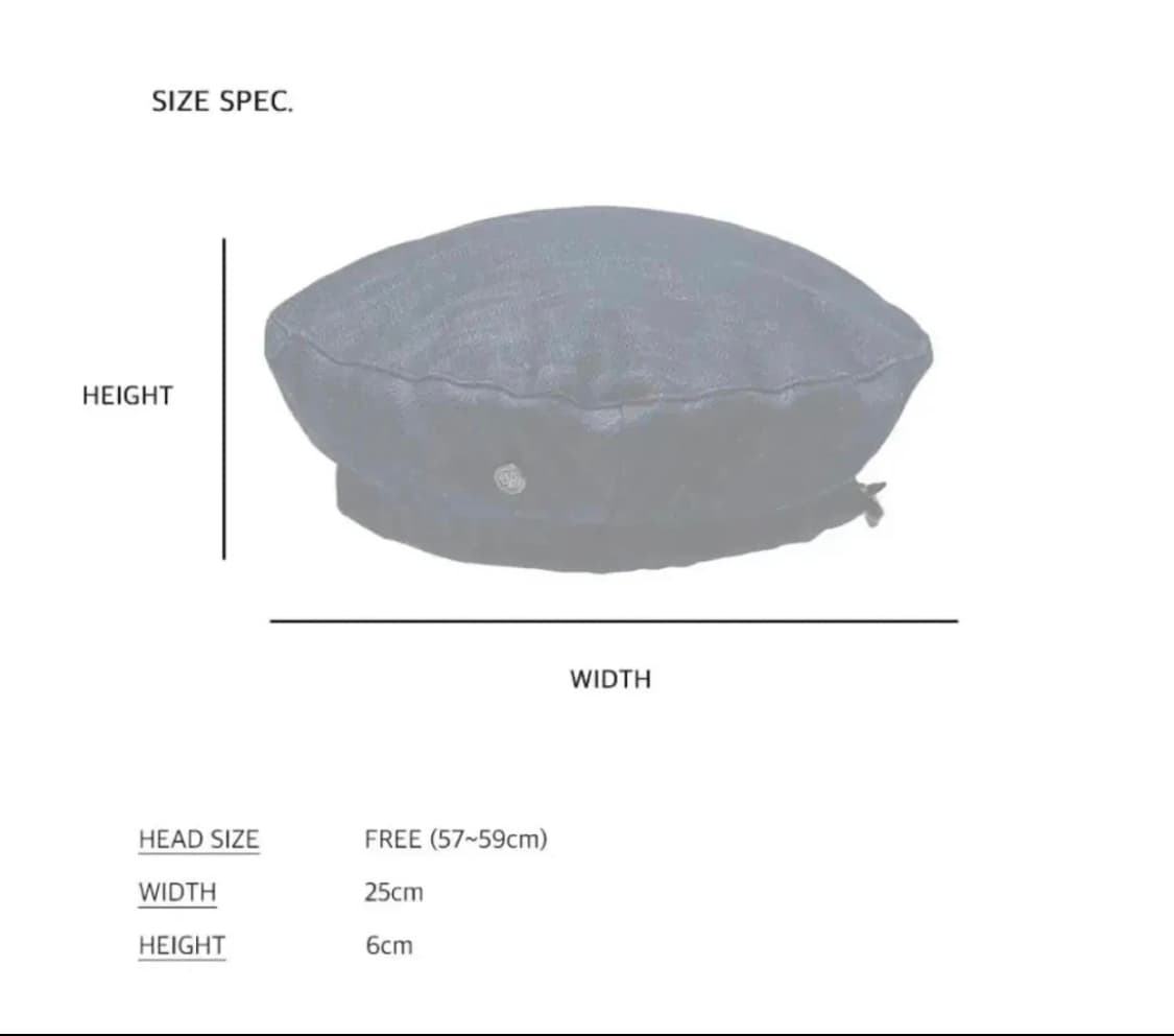 포에지담 데님 베렛 베레모 인디고 상품이미지9