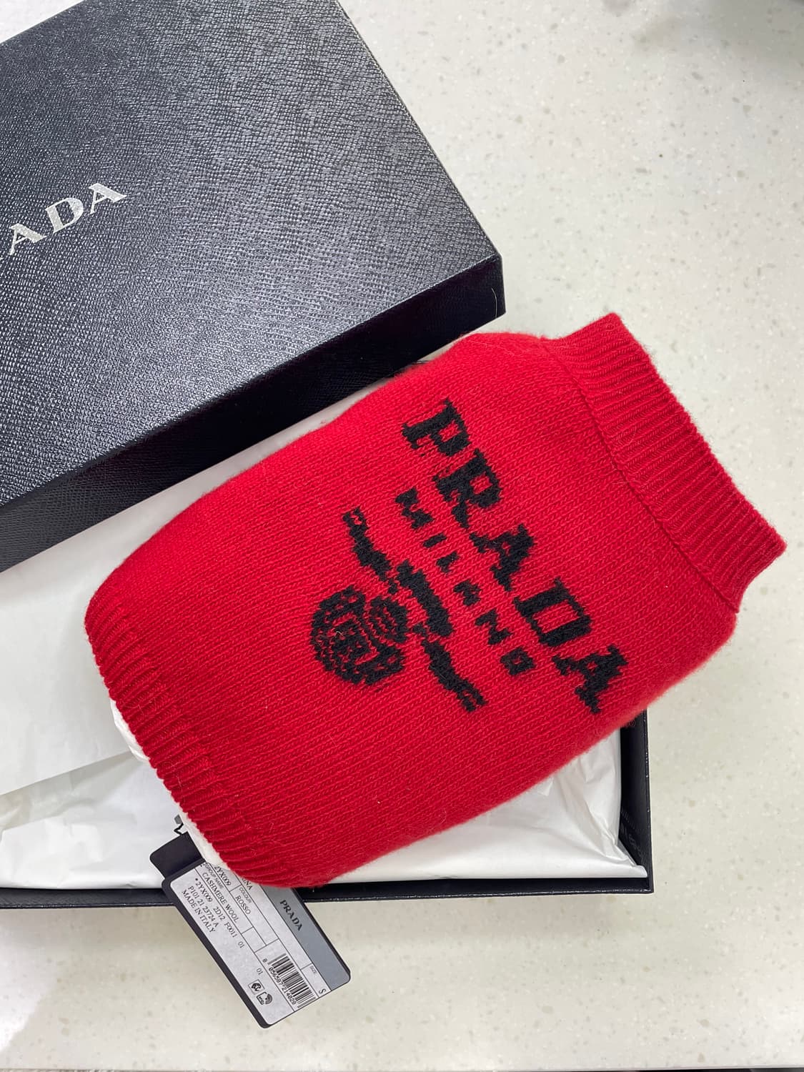 새상품 프라다 로고 캐시미어 울 니트 강이지 옷  상품이미지5