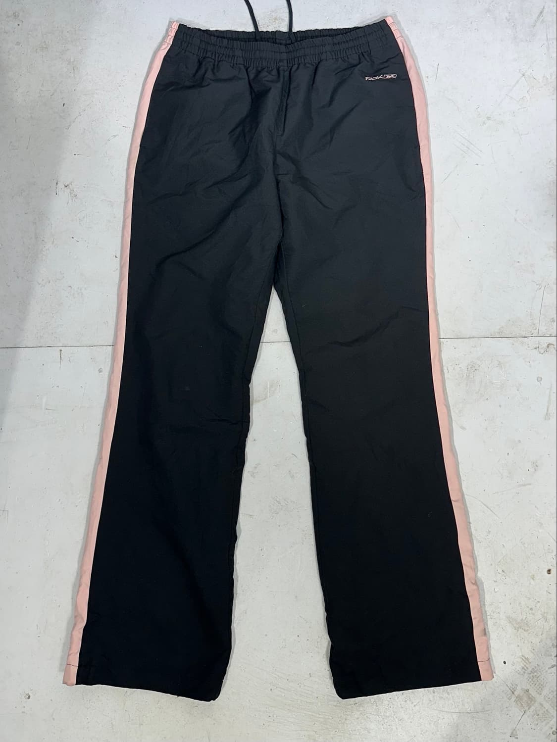 리복 블랙 와이드 핑크 사이드 라인 트랙 팬츠 XL 상품이미지4