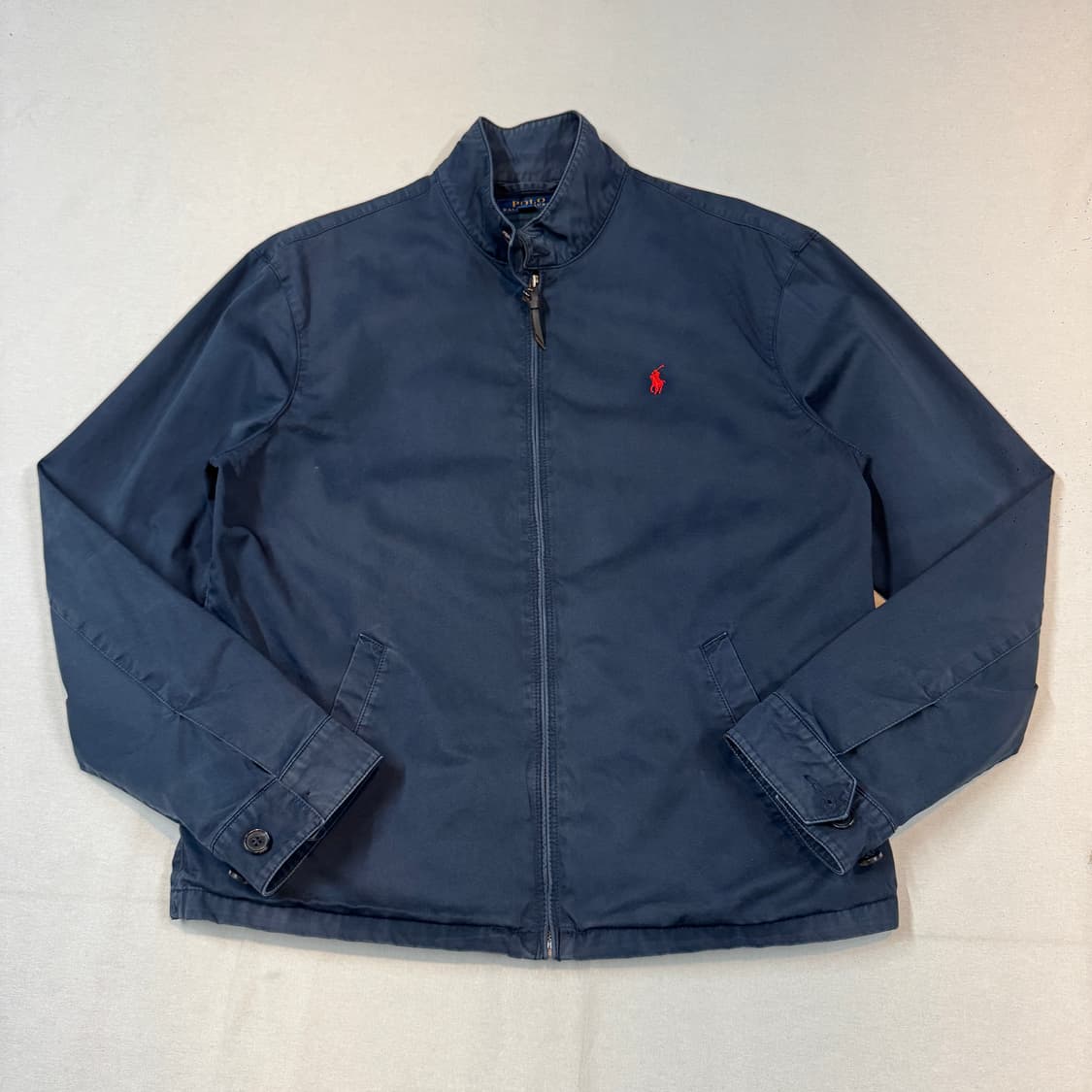 M) 폴로 랄프로렌 블랙와치 체크 안감 해링턴 자켓 네이비 상품이미지1