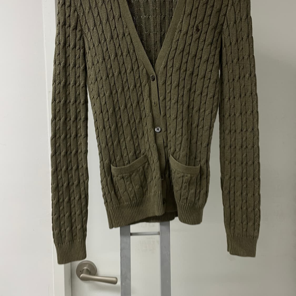 폴로 랄프로렌 케이블 가디건 카키 M(W) 상품이미지3