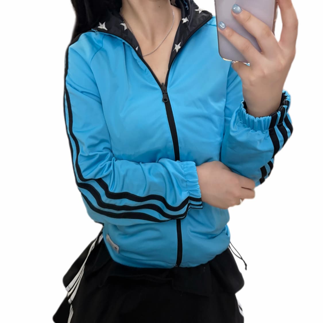 아디다스 리버시블 스타 도트 스카이블루 바람막이 상품이미지2