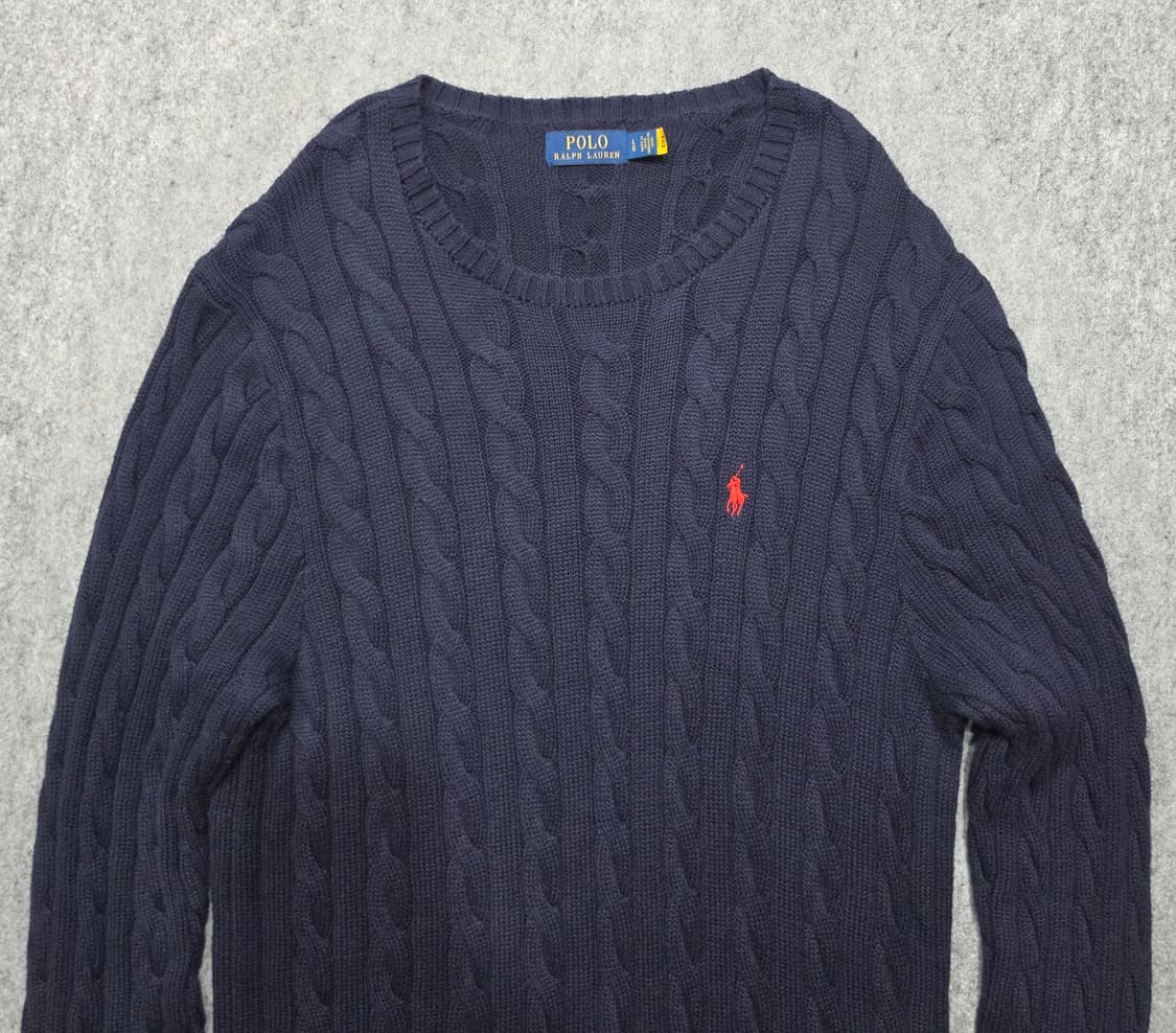 폴로 랄프로렌 큐알택 꽈배기 케이블 니트 L 상품이미지3