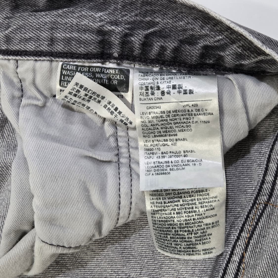 리바이스 501 93 빅E 프리미엄 흑청 데님팬츠 34/32  상품이미지6