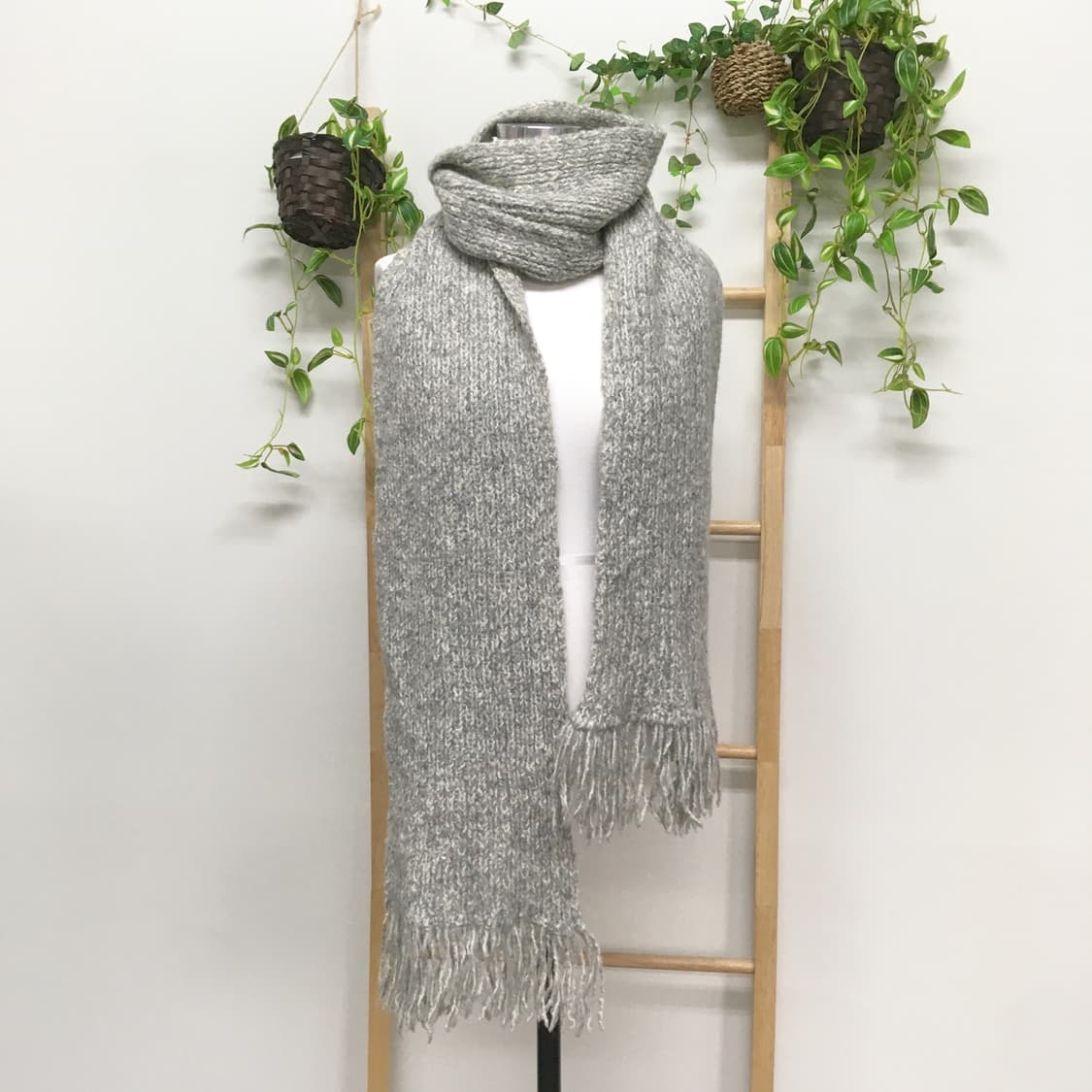 JPN/ 그레이머플러 모리걸머플러 뜨개머플러 모리룩머플러 상품이미지5