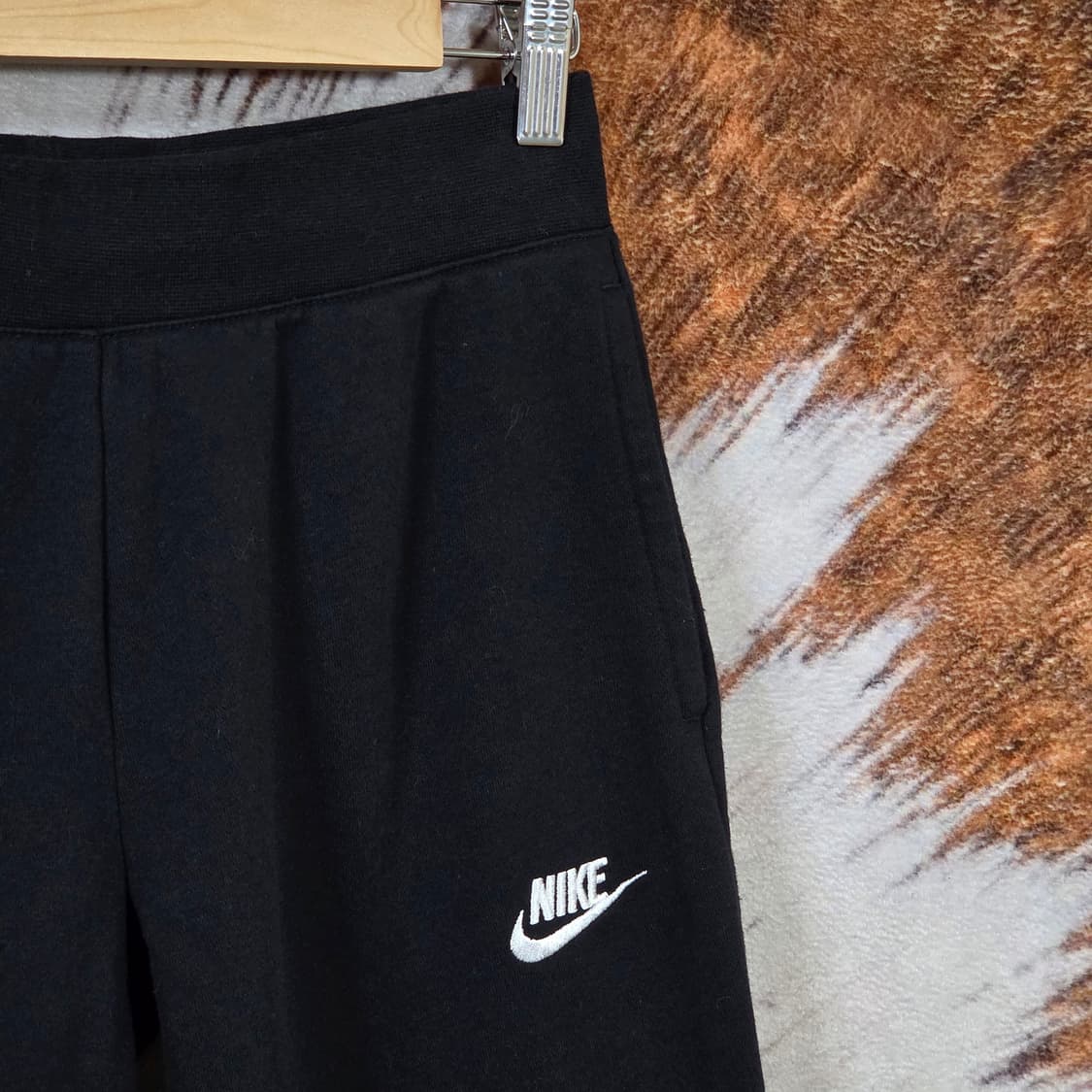 나이키 스우시 블랙 코튼 약기모 조거 팬츠 상품이미지2