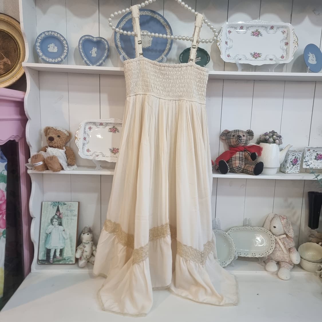 엑시즈팜(axes femme) 바닐라 크림 레이스 끈원피스 상품이미지8