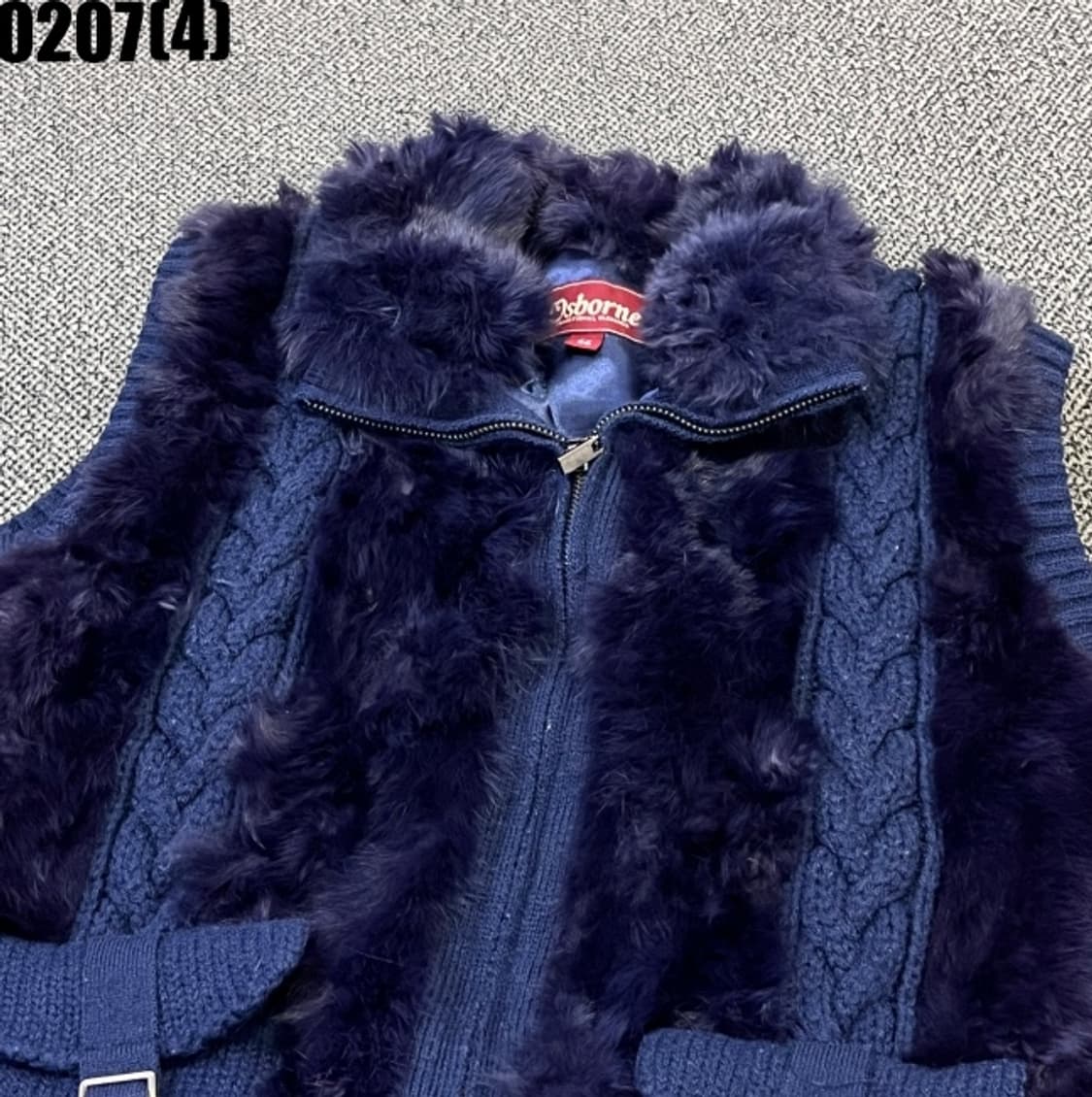 [66] Osborne 퍼 베스트 니트 조끼 0207(4) 상품이미지2