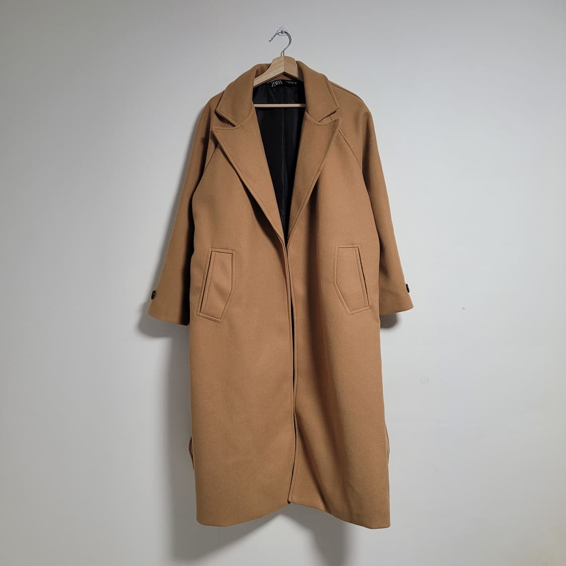 (L) ZARA 자라 카멜 롱 코트 상품이미지1
