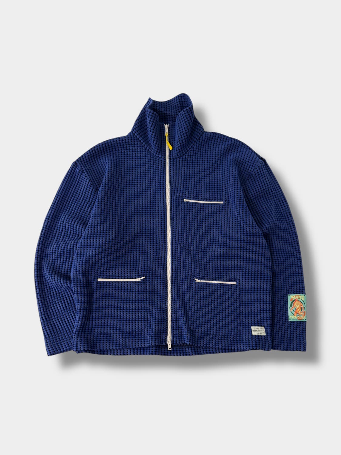 paratodo 파라토도 오버핏 블루 예티 테크 니트 집업 가디건 상품이미지1