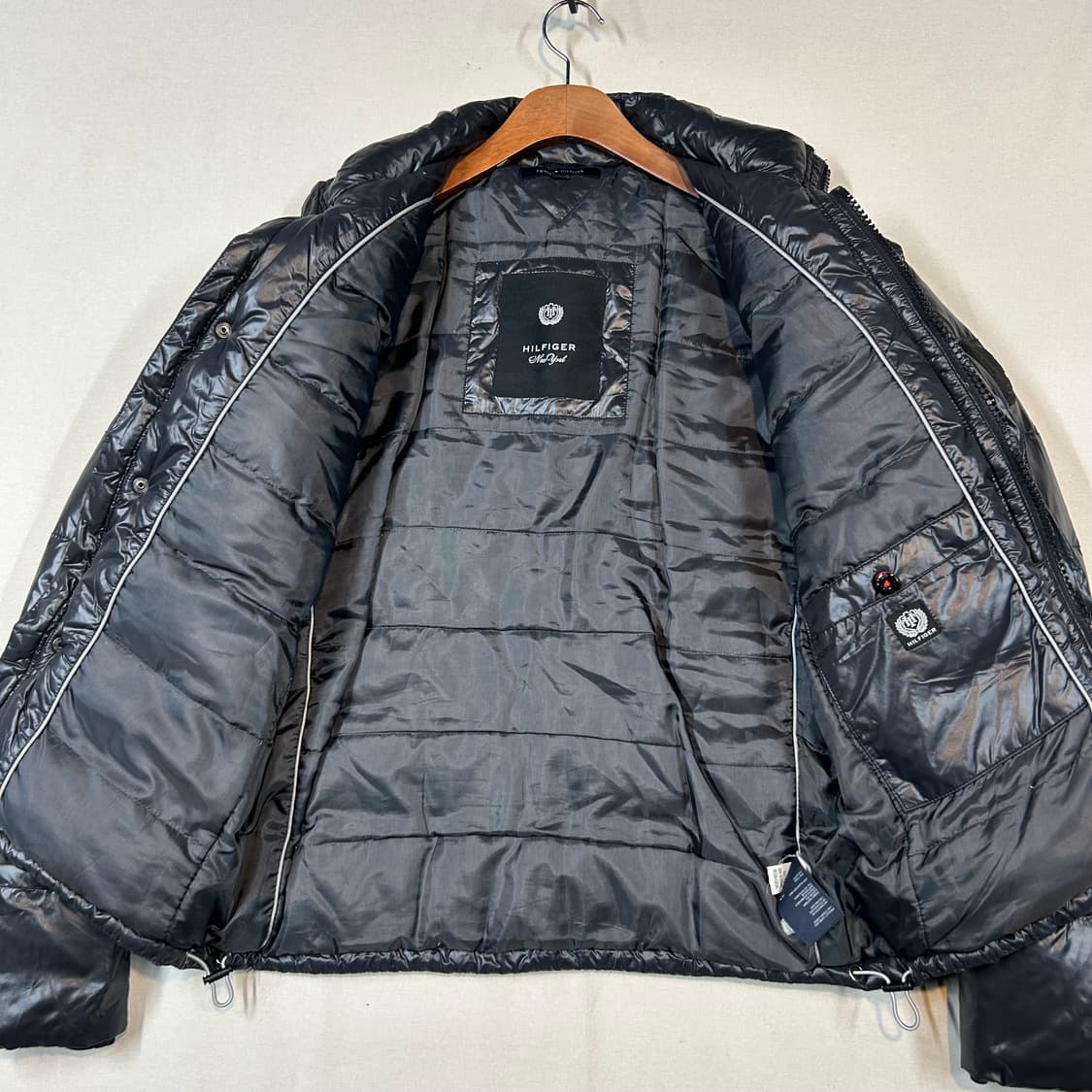 S) 타미힐피거 블랙 오리털 덕다운 패딩 점퍼 상품이미지5