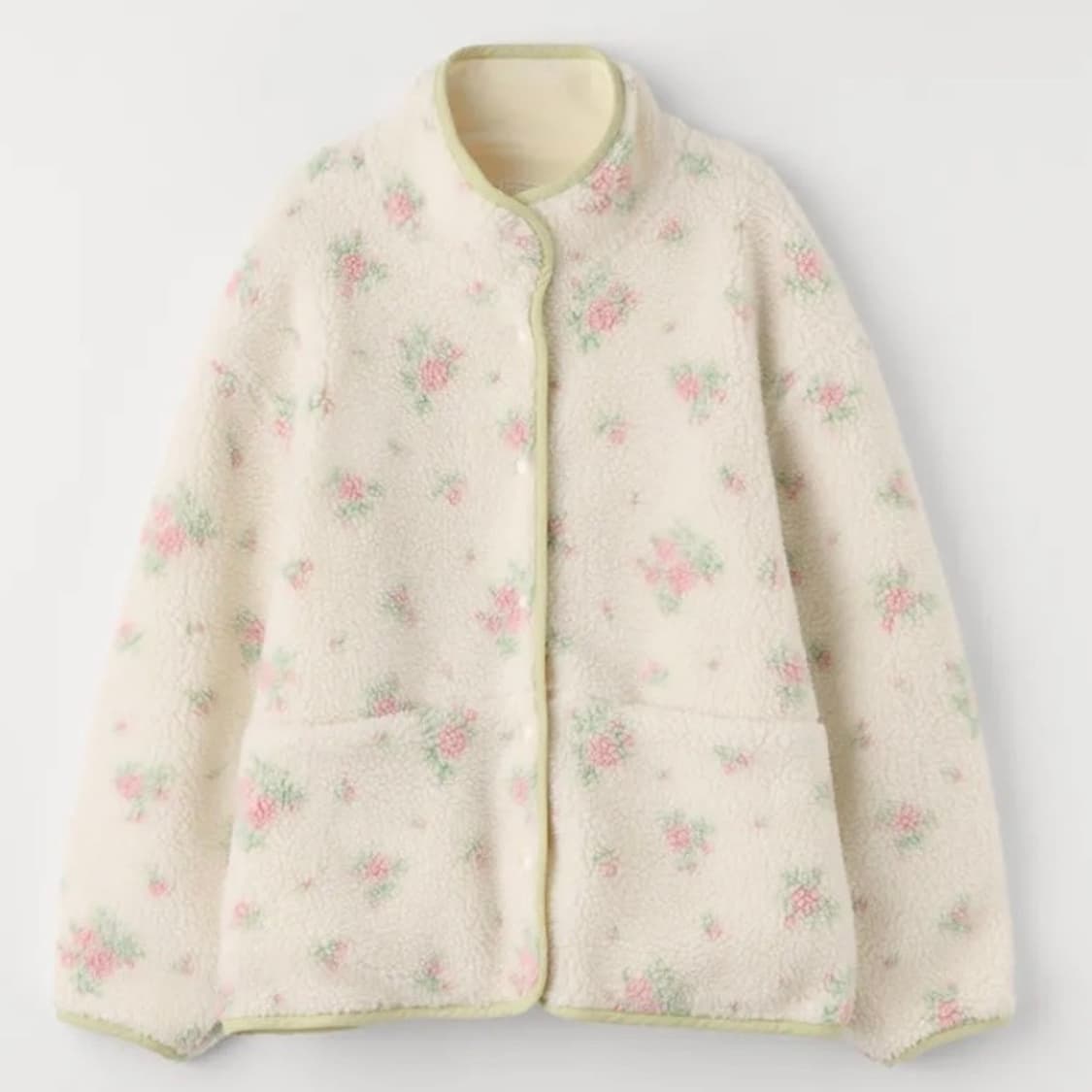 셀리테일즈 플라워 리버시블 플리스 아이보리 상품이미지1