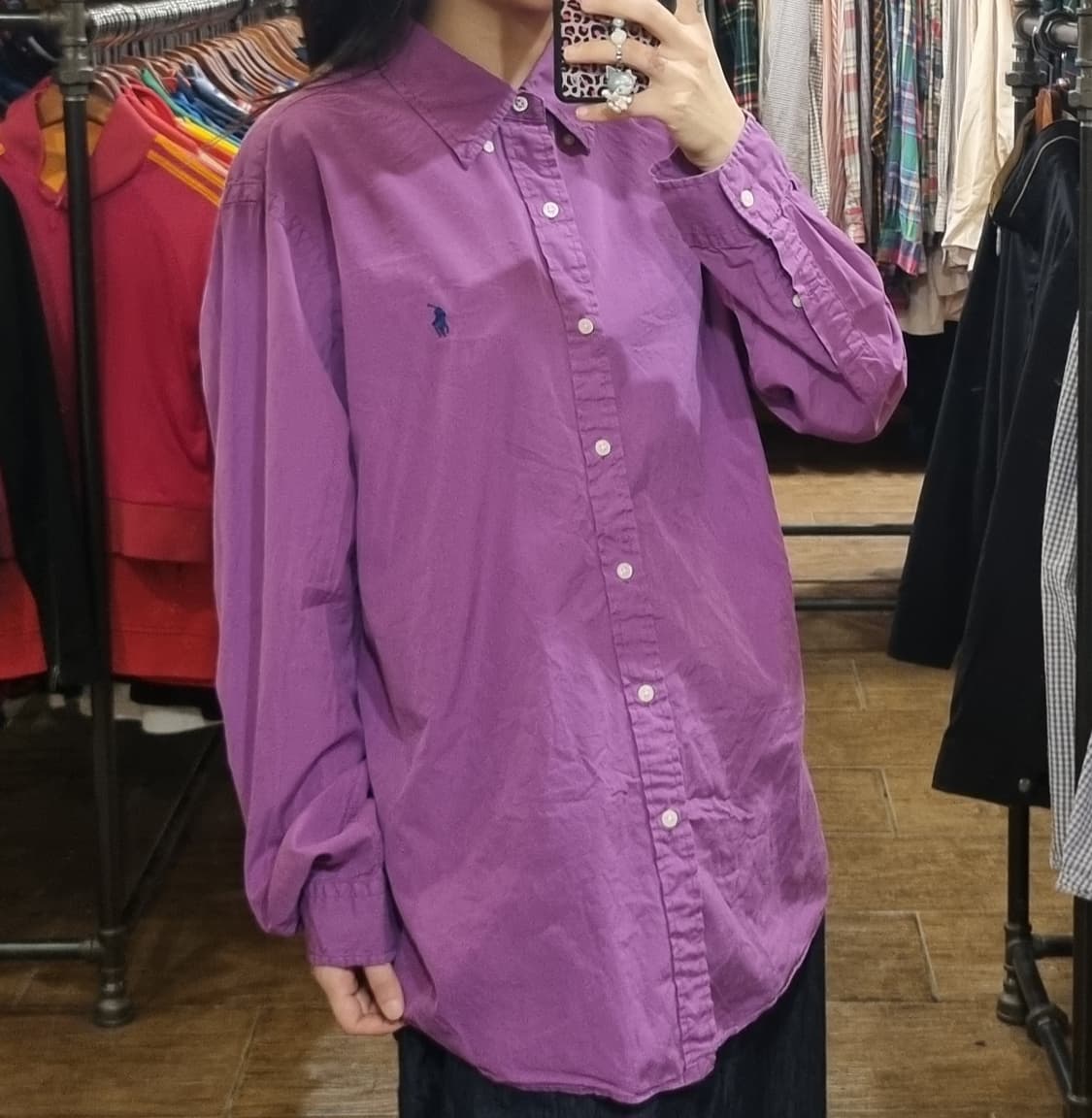 [Hi] polo 폴로 긴팔 셔츠 퍼플 상품이미지4