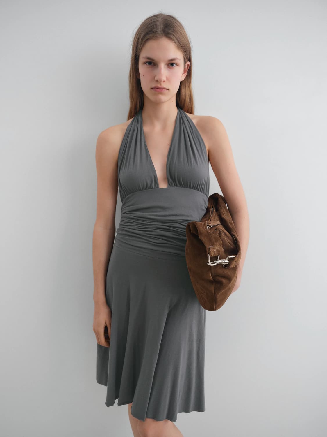 F/기마구아스 파울라 PAULA 스웨이드 호보백 브라운 상품이미지4