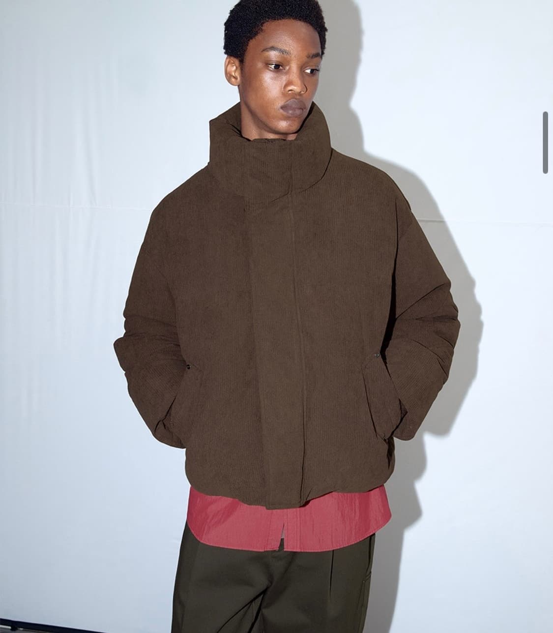 일꼬르소 유러피언 구스다운 코듀로이 패딩 (브라운) 상품이미지7