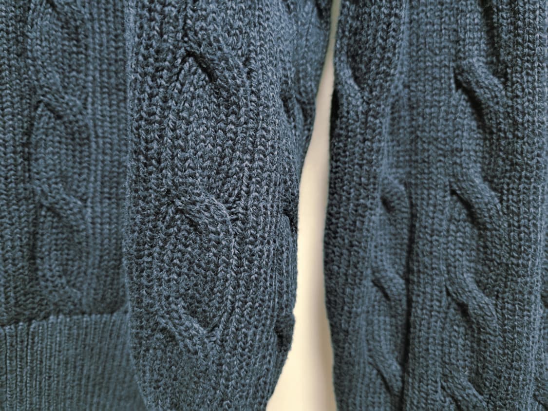 남성 2022 폴로 QR인증 하프집업 네이비 케이블 꽈배기 긴팔 니트 상품이미지8