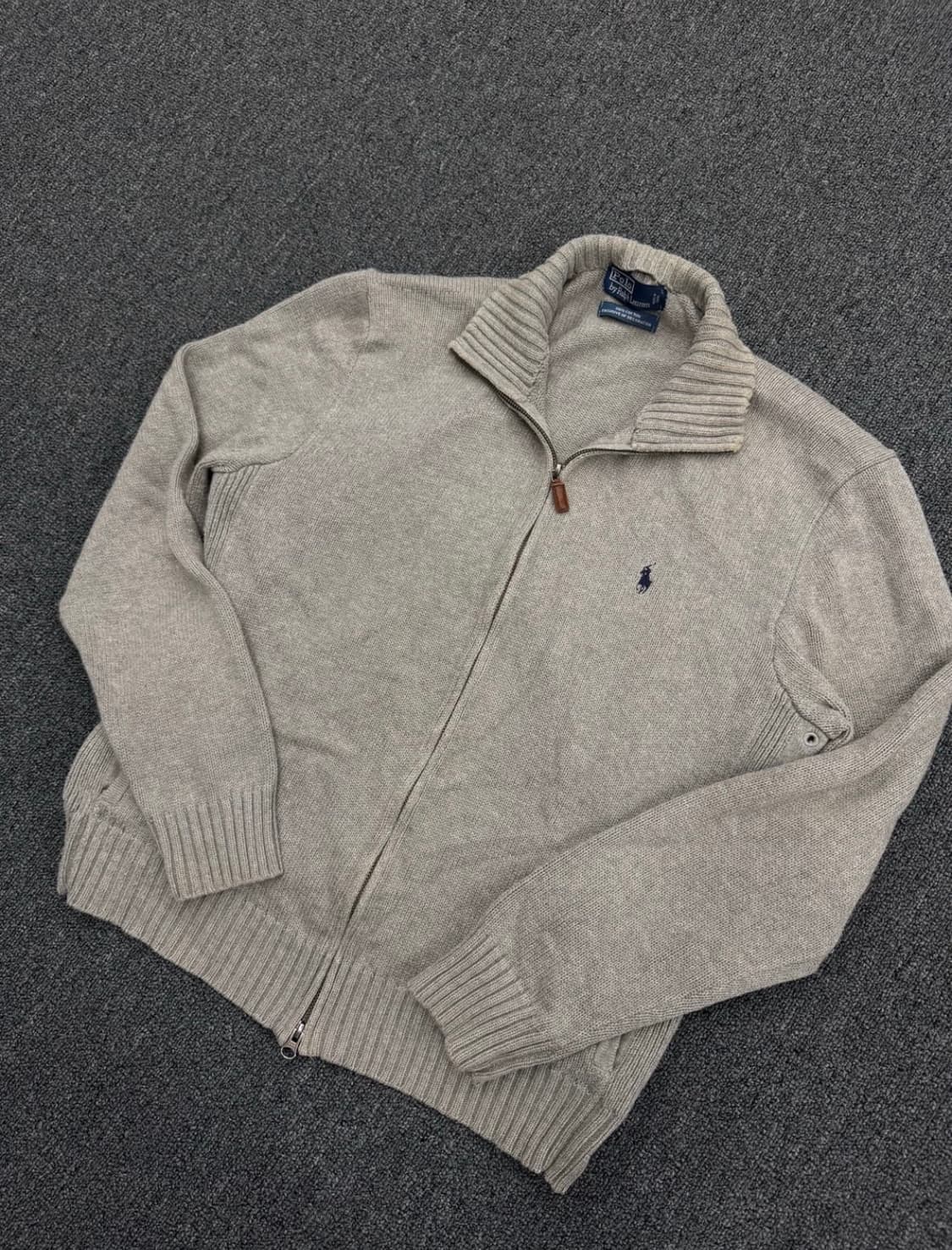 폴로 코튼니트 투웨이 집업 상품이미지1