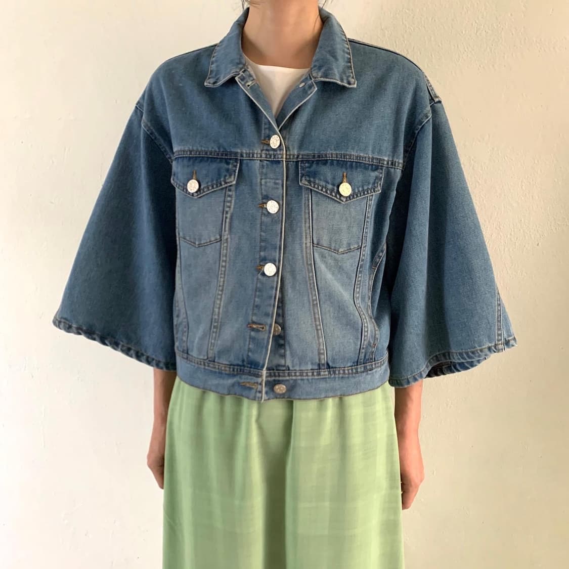 아크네스튜디오 ACNE STUDIO - 스팅레이 7부슬립 망토 청자켓 상품이미지9