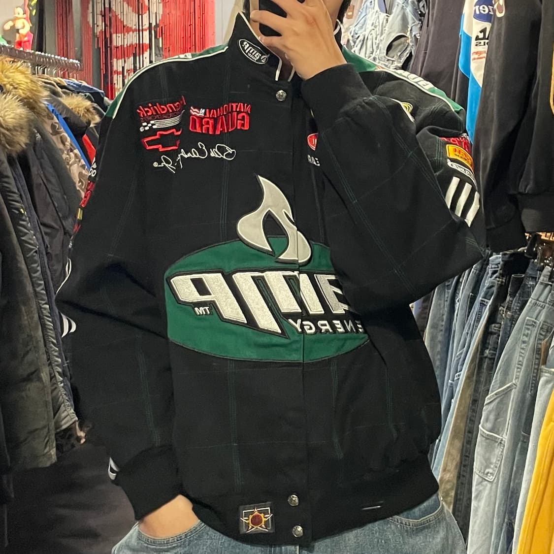 [IM] AMP 네이비 코튼 레이싱 자켓 [DEADSTOCK 데드스탁] 상품이미지4