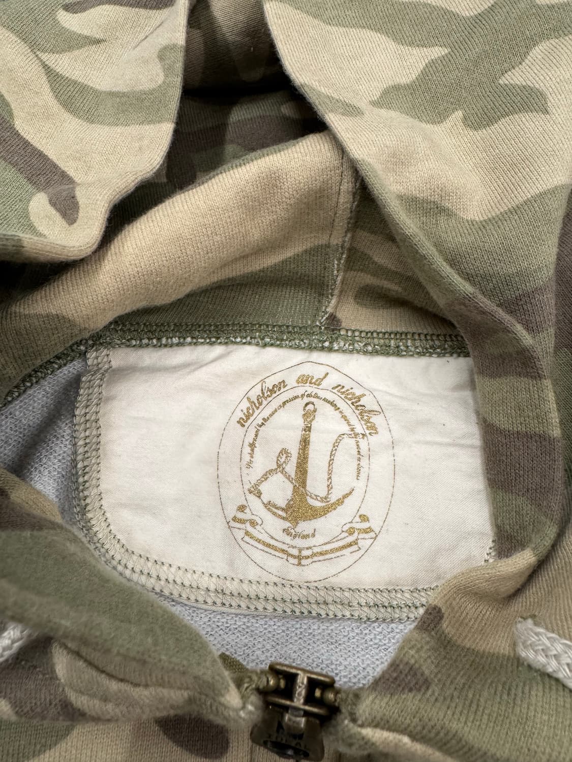 니콜슨&니콜슨 빈티지 여성 카모패턴 후드집업 상품이미지3