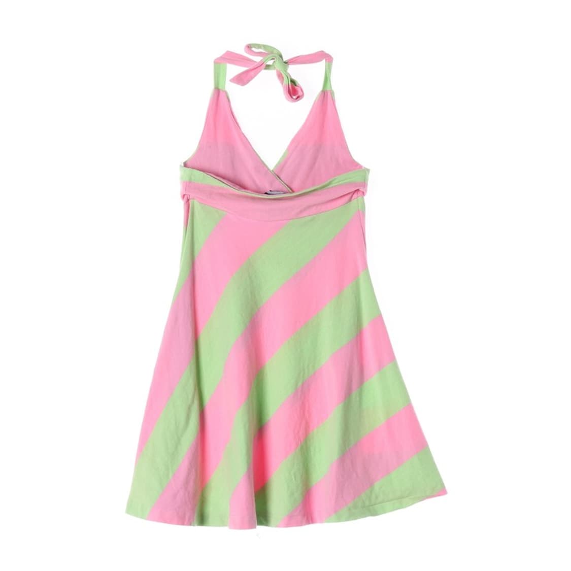 랄프로렌 핑크 그린 스트라이프 홀터넥 원피스 M 상품이미지2