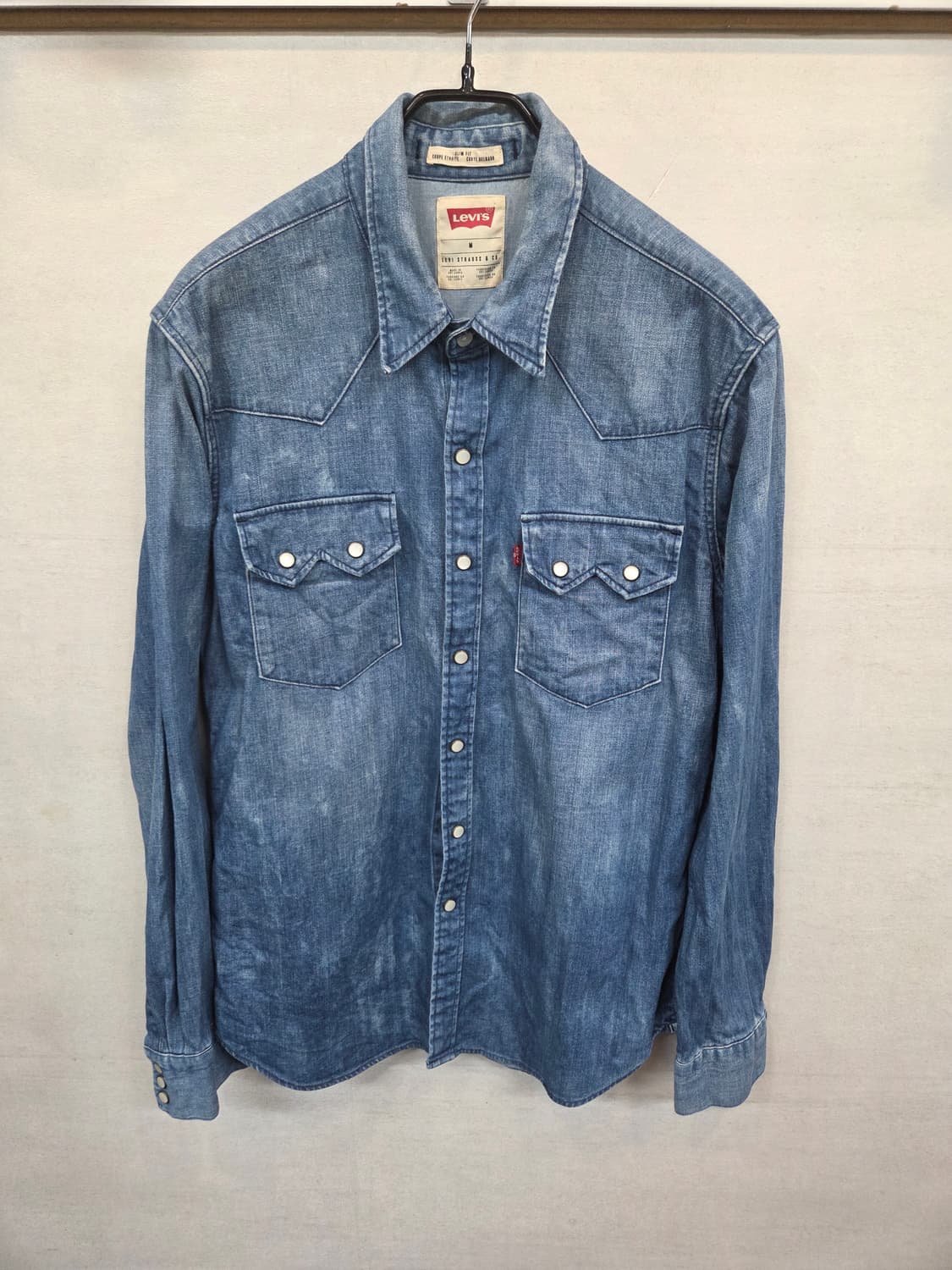 리바이스 빈티지 웨스턴 데님셔츠 긴팔 m 슬림 상품이미지1