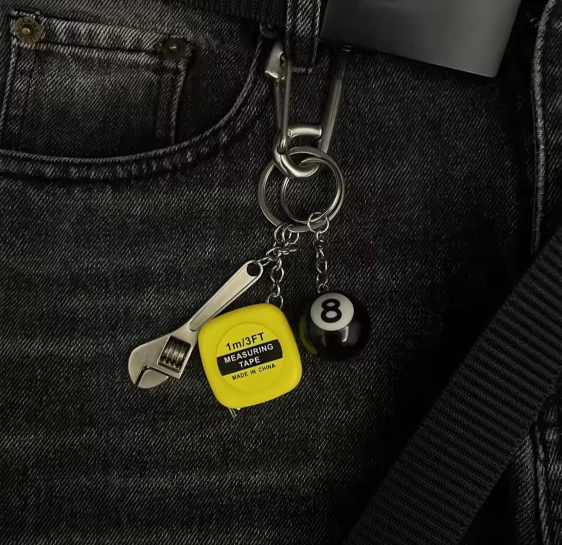 [새상품] 공구 미니 렌치 줄자 키링 세트 상품이미지3