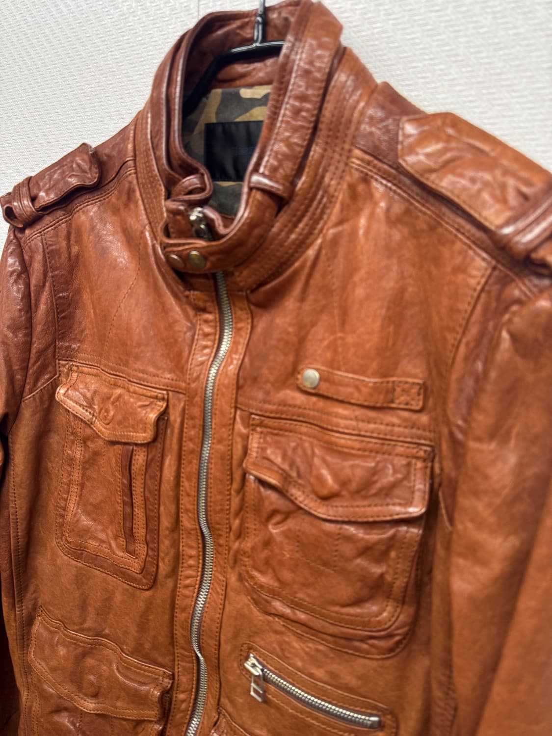 티아이포맨 멀티포켓 양가죽 자켓 M 상품이미지2