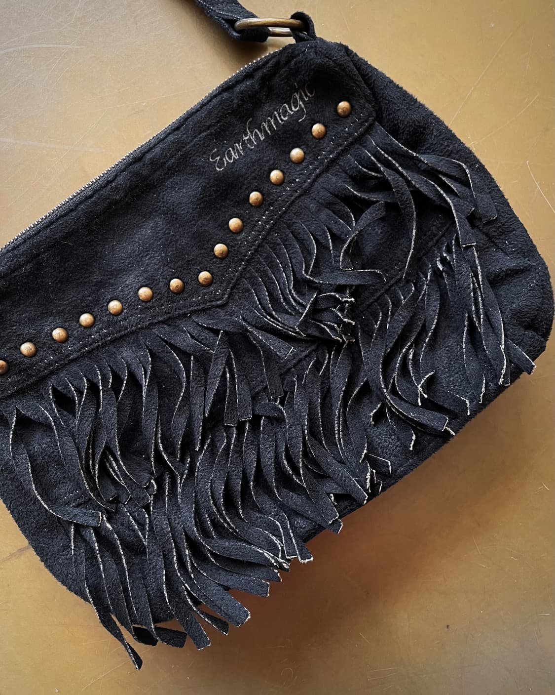 EARTH MAGIC Leather Fringe Studs Bag 상품이미지3