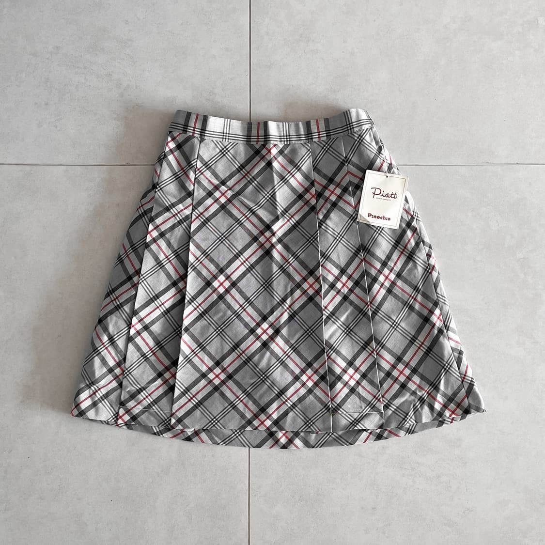Vintage 빈티지 미디 체크 플리츠 스커트 상품이미지1