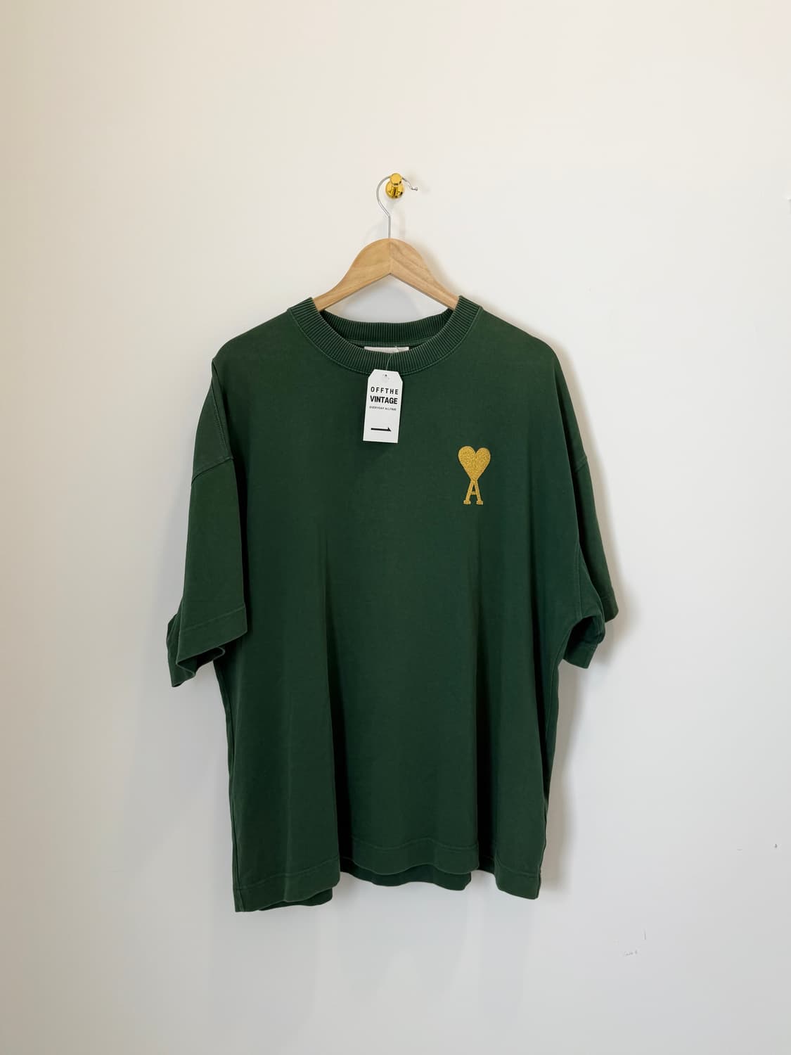 아미 골드빅하트 반팔티 그린 상품이미지1