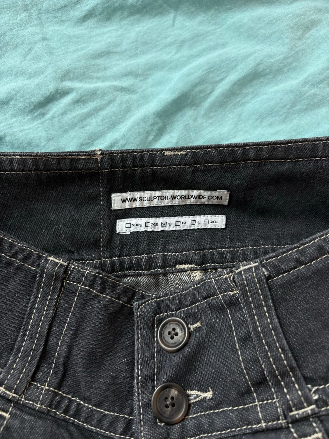 스컬프터 유니온 잭 엔지니어드 데님 팬츠 s 상품이미지5