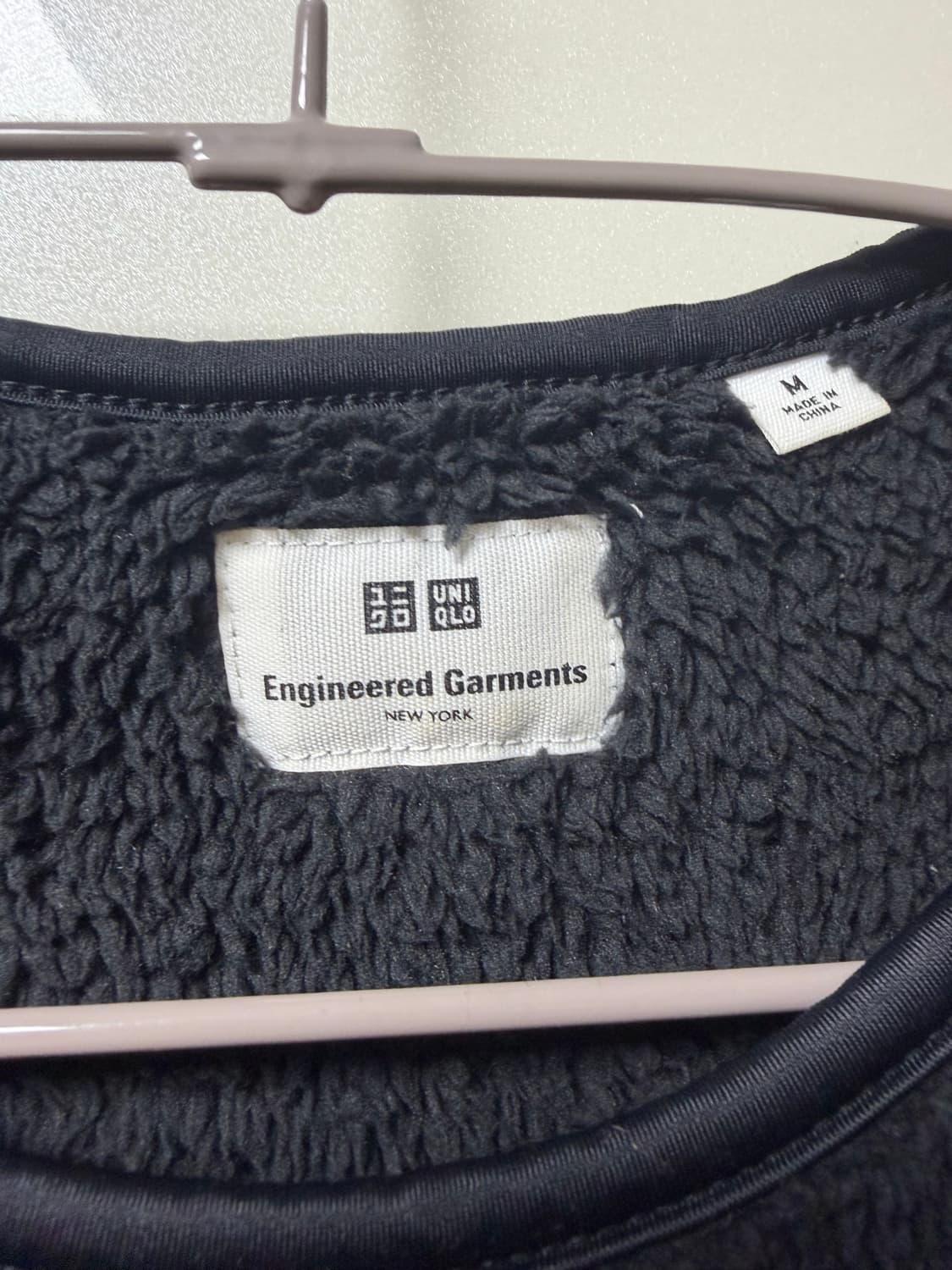 유니클로 엔가 풀오버 후리스 블랙 m 상품이미지3