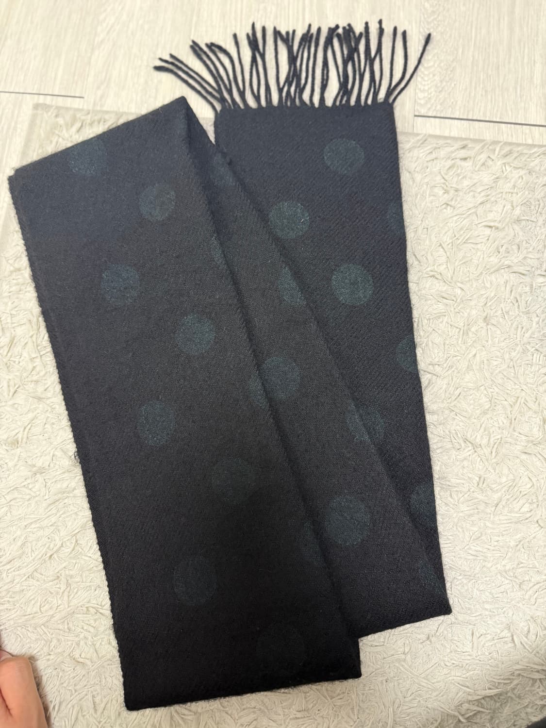 (OS)요지야마모토 도트 프린지 머플러 목도리 상품이미지1