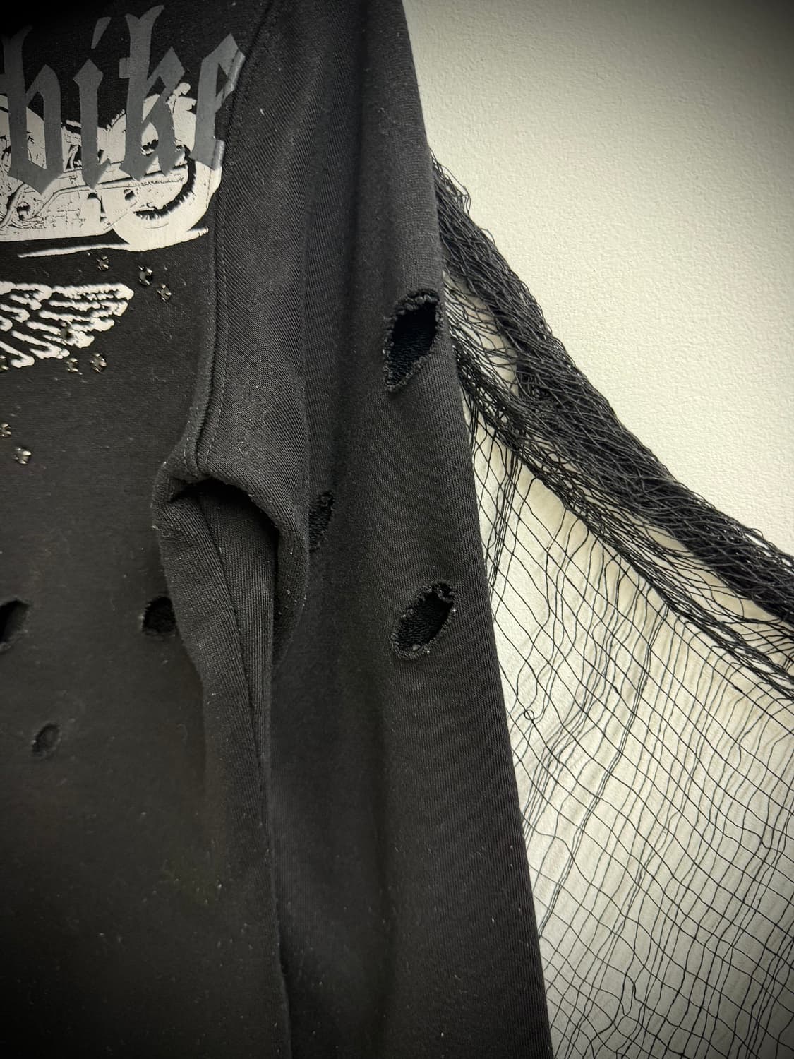 Grunge punk printing hoodie longsleeve 상품이미지3