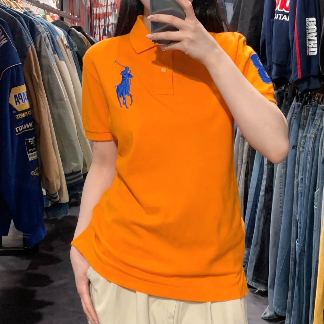 [IM] 폴로 랄프로렌 빅포니 반팔 피케 셔츠 오렌지 상품이미지1