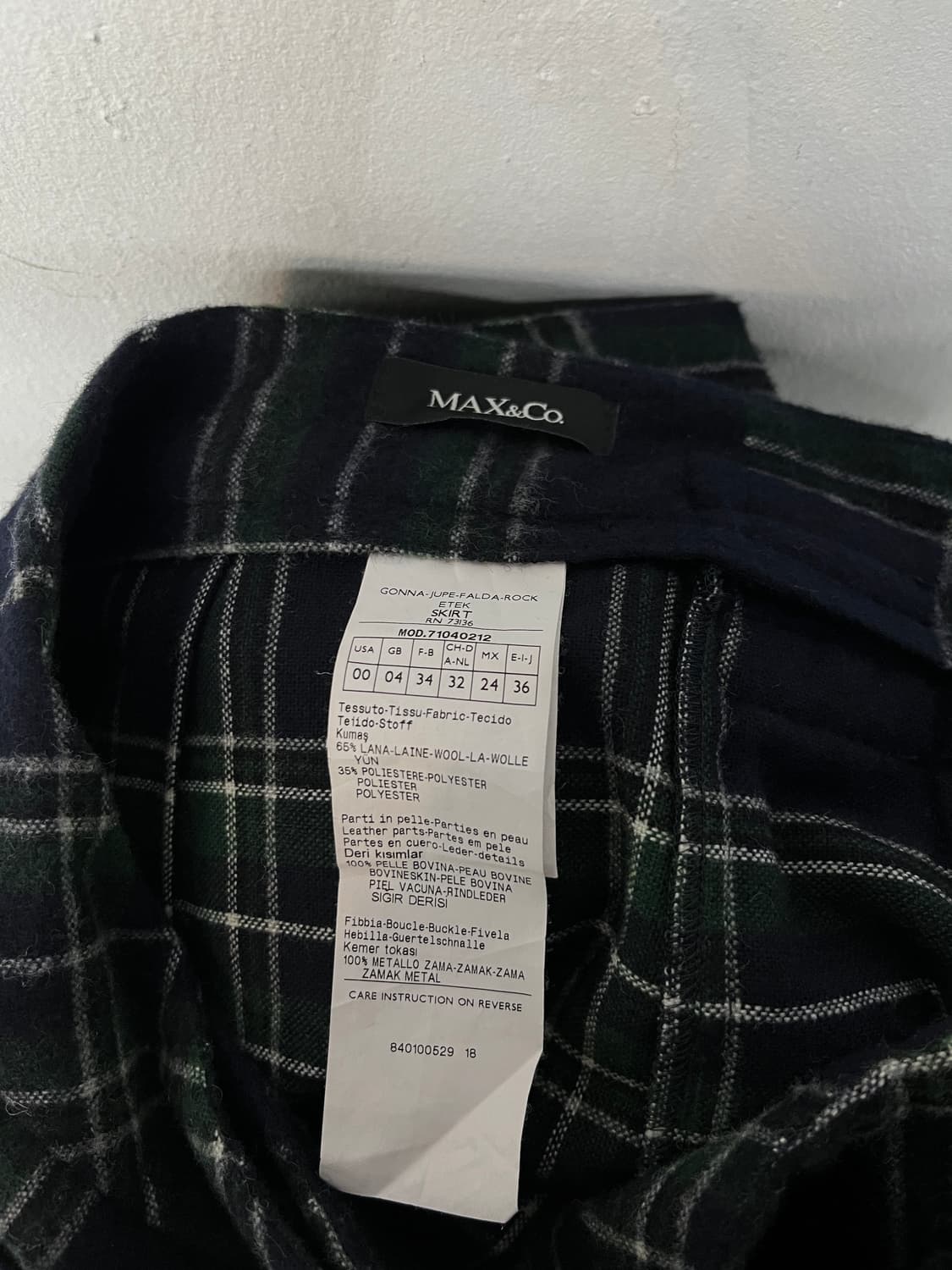 막스앤코 막스마라 울 미니 랩스커트 상품이미지9