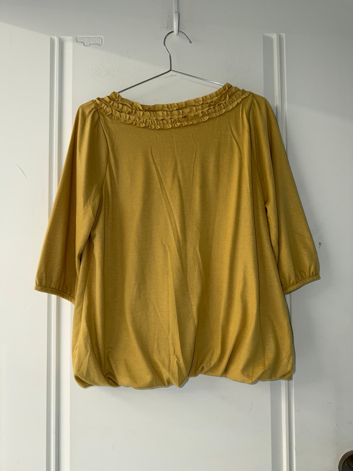 일본빈티지 엘로우 프릴 롱슬리브 상품이미지10