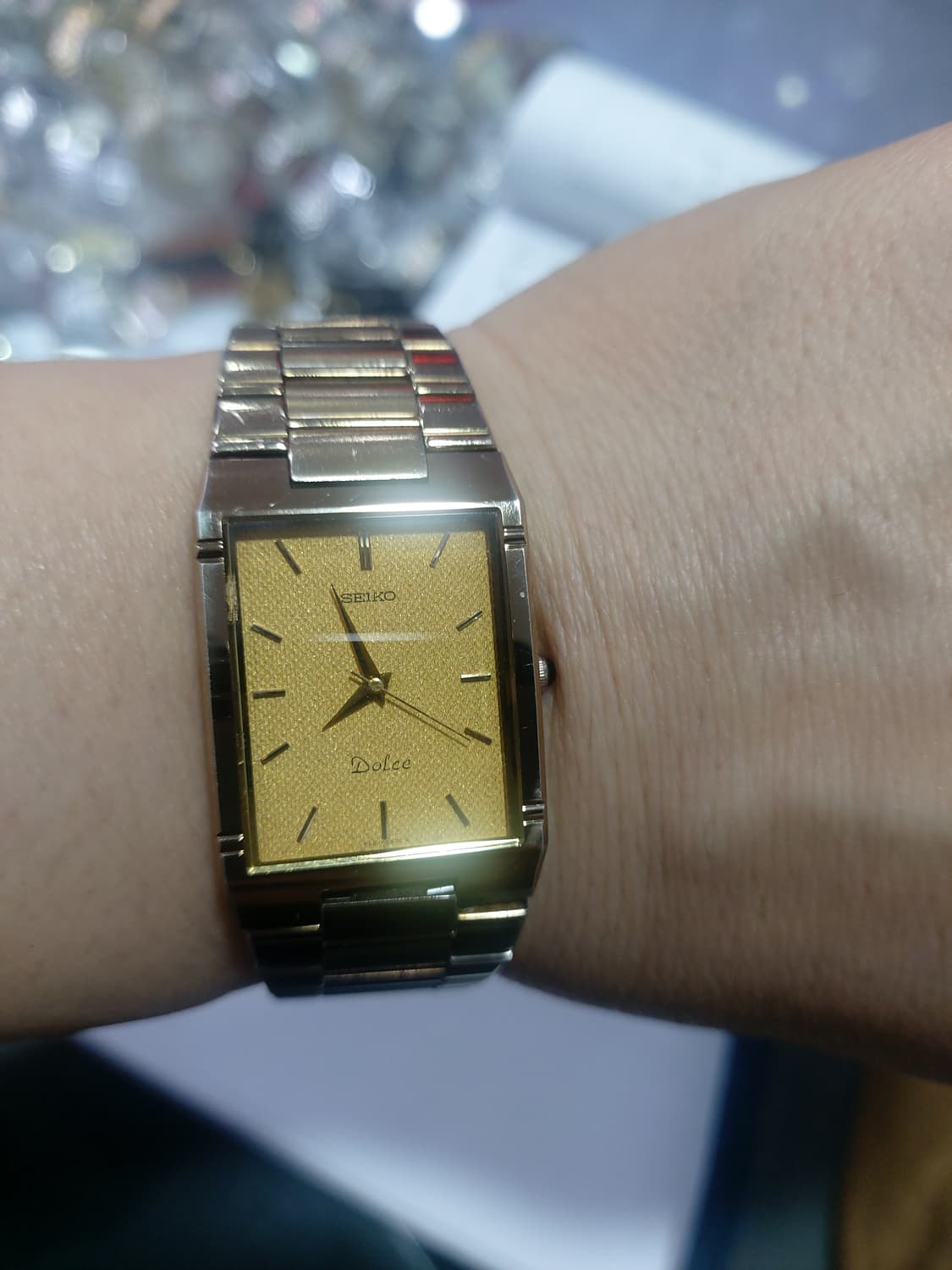 세이코 돌체 금장 사각 빈티지 시계 상품이미지5