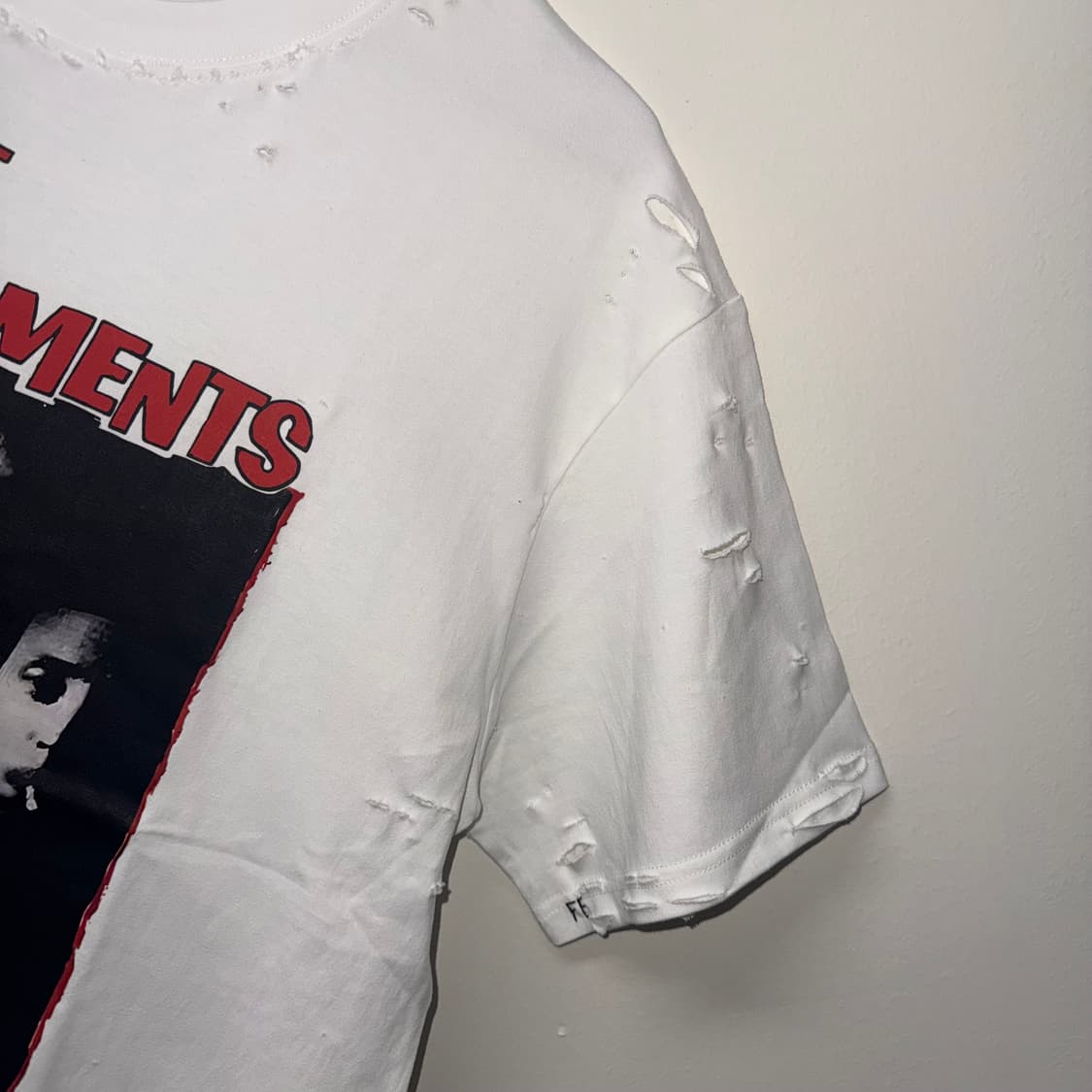 빈티지 무드 밴드티 디스트로이드 데미지 커스텀 반팔  상품이미지6