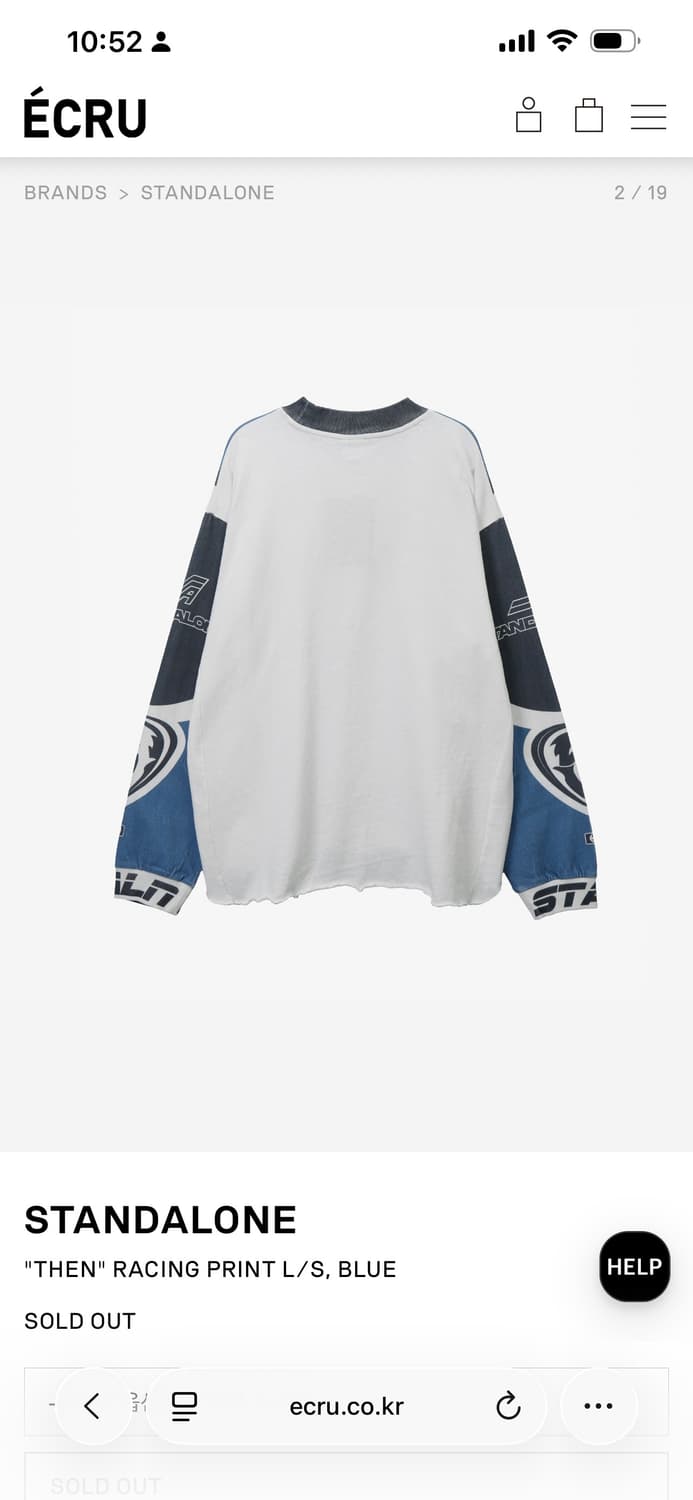 스탠드얼론 레이싱 티셔츠 롱슬리브 상품이미지8