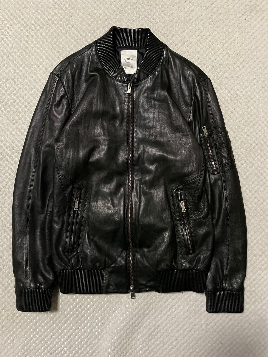 AND Z 웨스턴 무드 2WAY 램스킨 양가죽 바이커 레더 자켓 상품이미지1