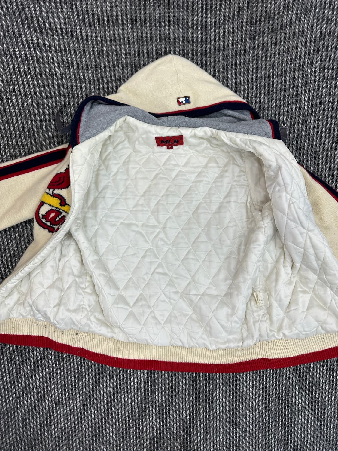 MLB 엠엘비 누빔 니트 후드집업 상품이미지5