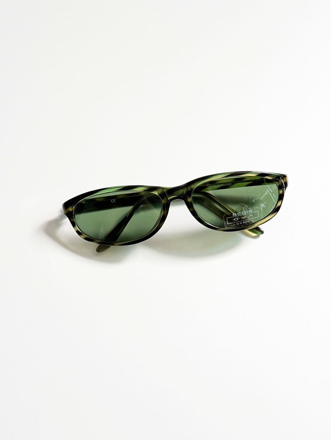 90s BEDIS 그린 마블 스퀘어 빈티지 선글라스 상품이미지1