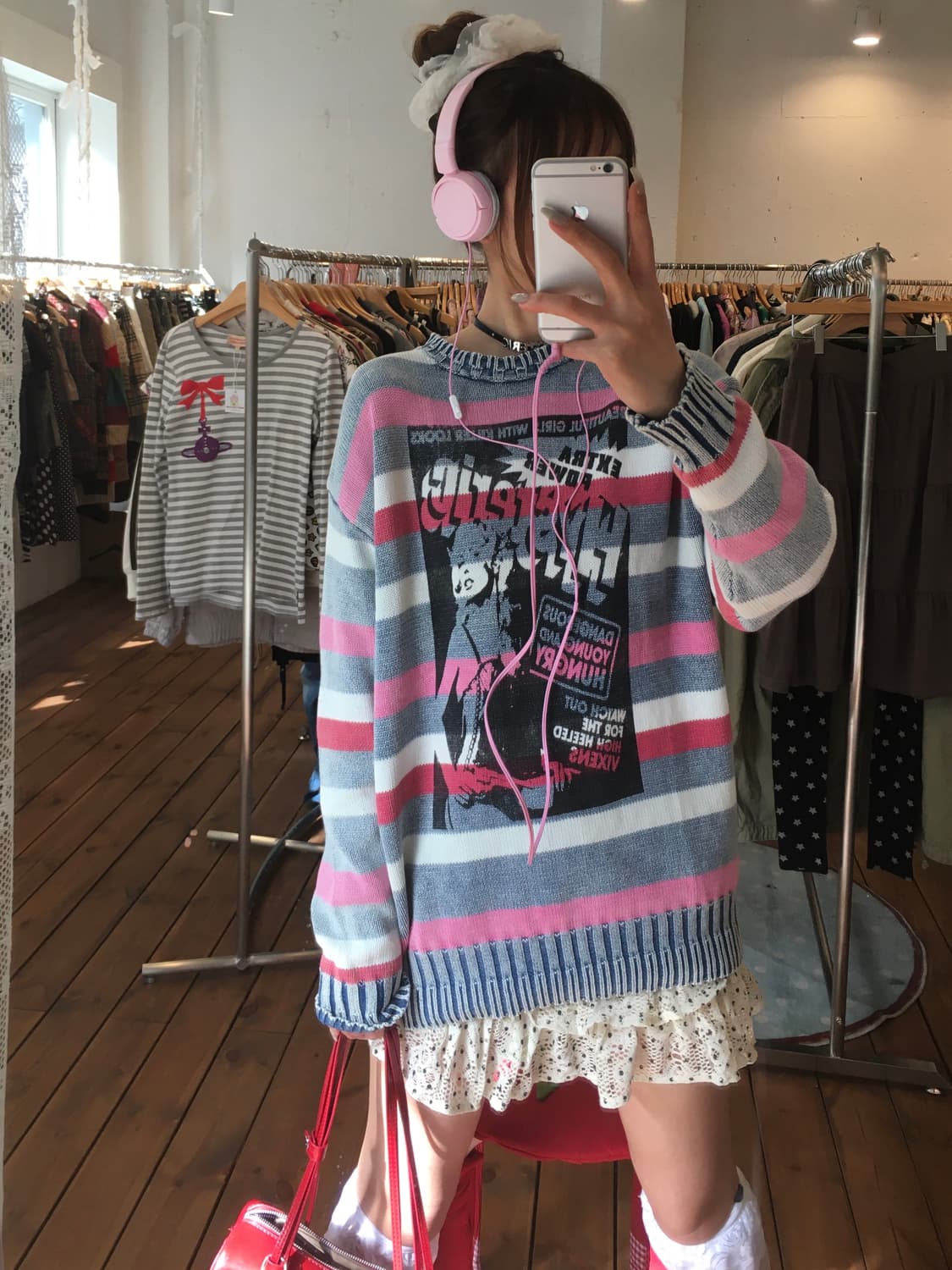 히스테릭글래머 히스걸 솜사탕 니트 상품이미지4