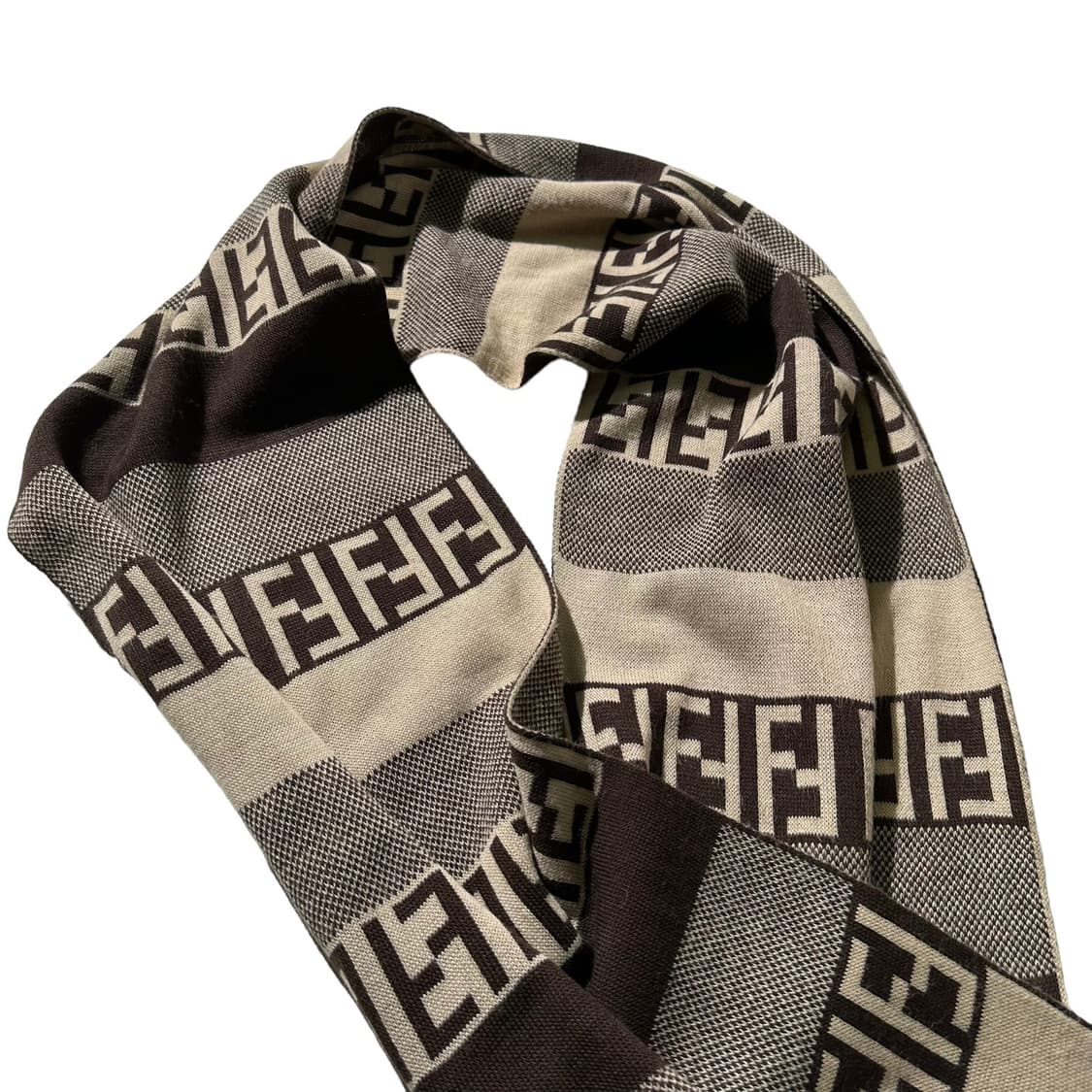 펜디 100% 캐시미어 주카패턴 배색 머플러 목도리 상품이미지3