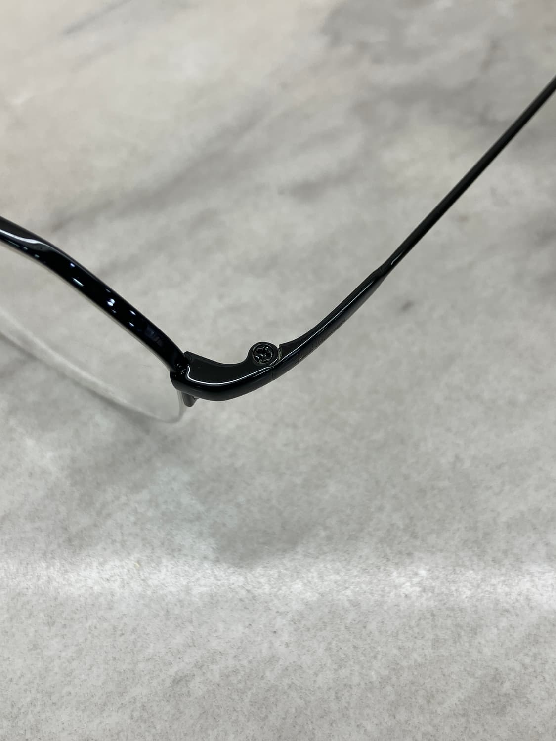 B40 폴 휴먼 Paul hueman 블랙 라운드 반무테 안경 상품이미지2